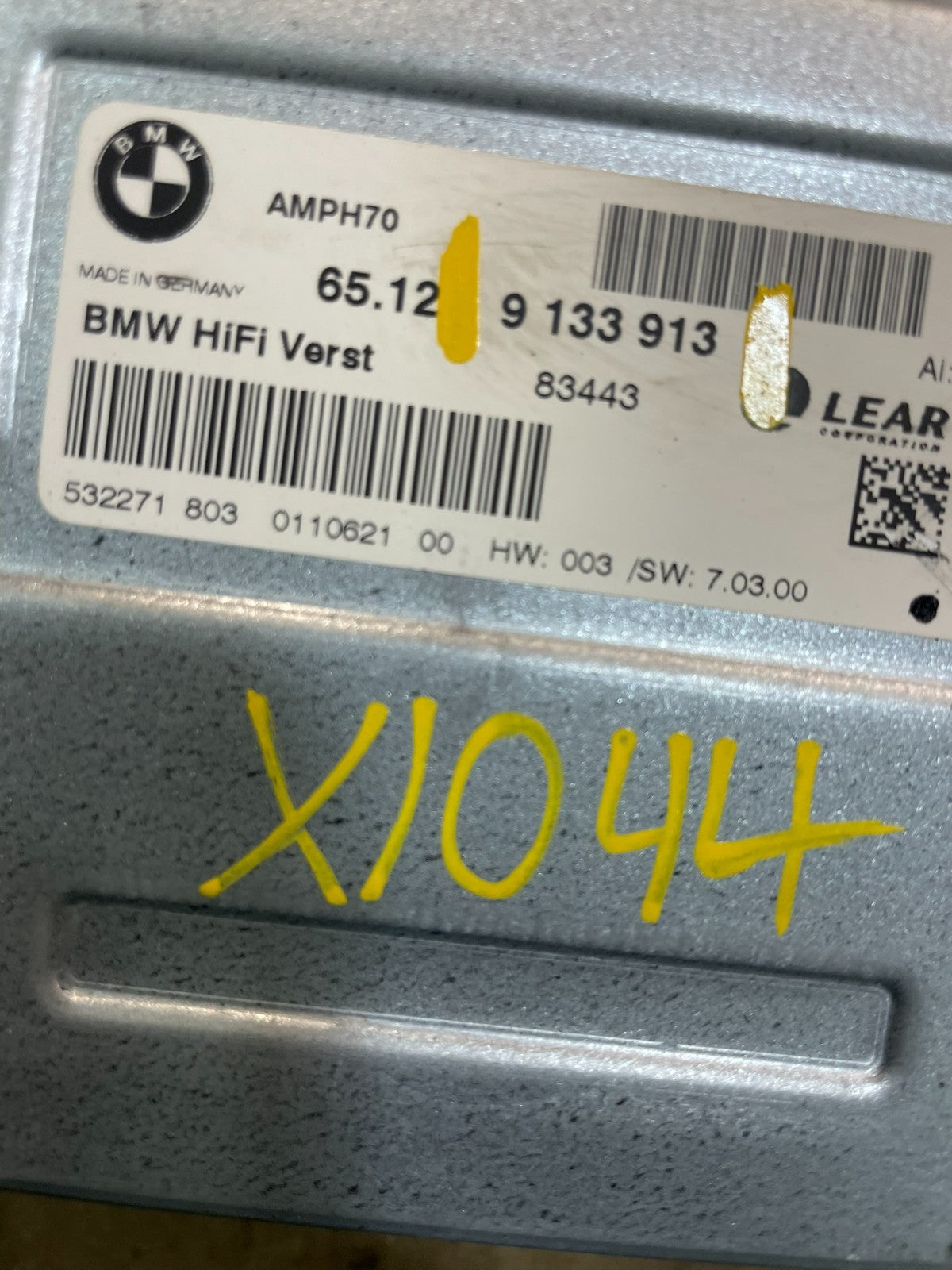 2007-2010 BMW X5 Top HiFi Lear Radio Audio Amplifier Amp OEM x1044 DG4