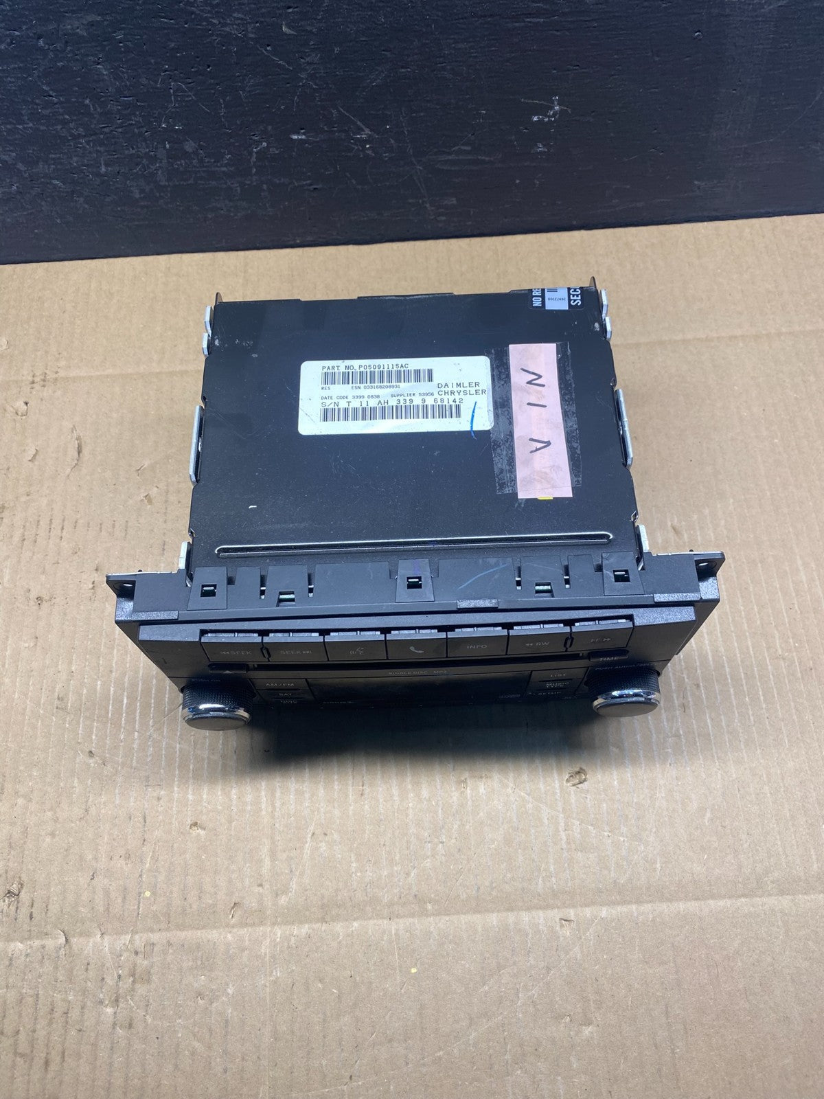 2008 - 2010 Dodge Avenger Center Dash Black Radio Trim Bezel Panel AD1494 DG3