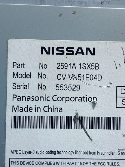2011 - 2013 Nissan Murano AM/FM Radio CD Player Receiver AD1560 DW6