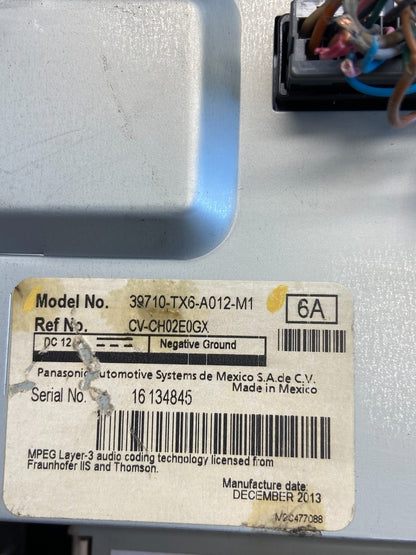 2013 to 2018 Acura ILX Screen Display Dash Information AH5650 DG6