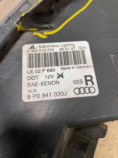 2005 to 2008 Audi A3 Right Passenger RH Side Xenon HID Headlight OEM V0522 DW12