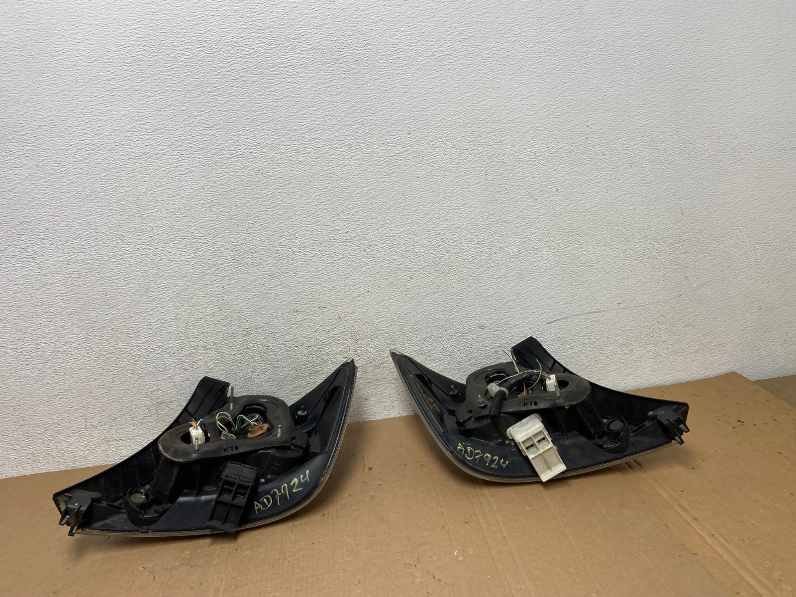 2007 to 2010 Scion TC Left+Right Set Black Tail Lights AD7924 LK8