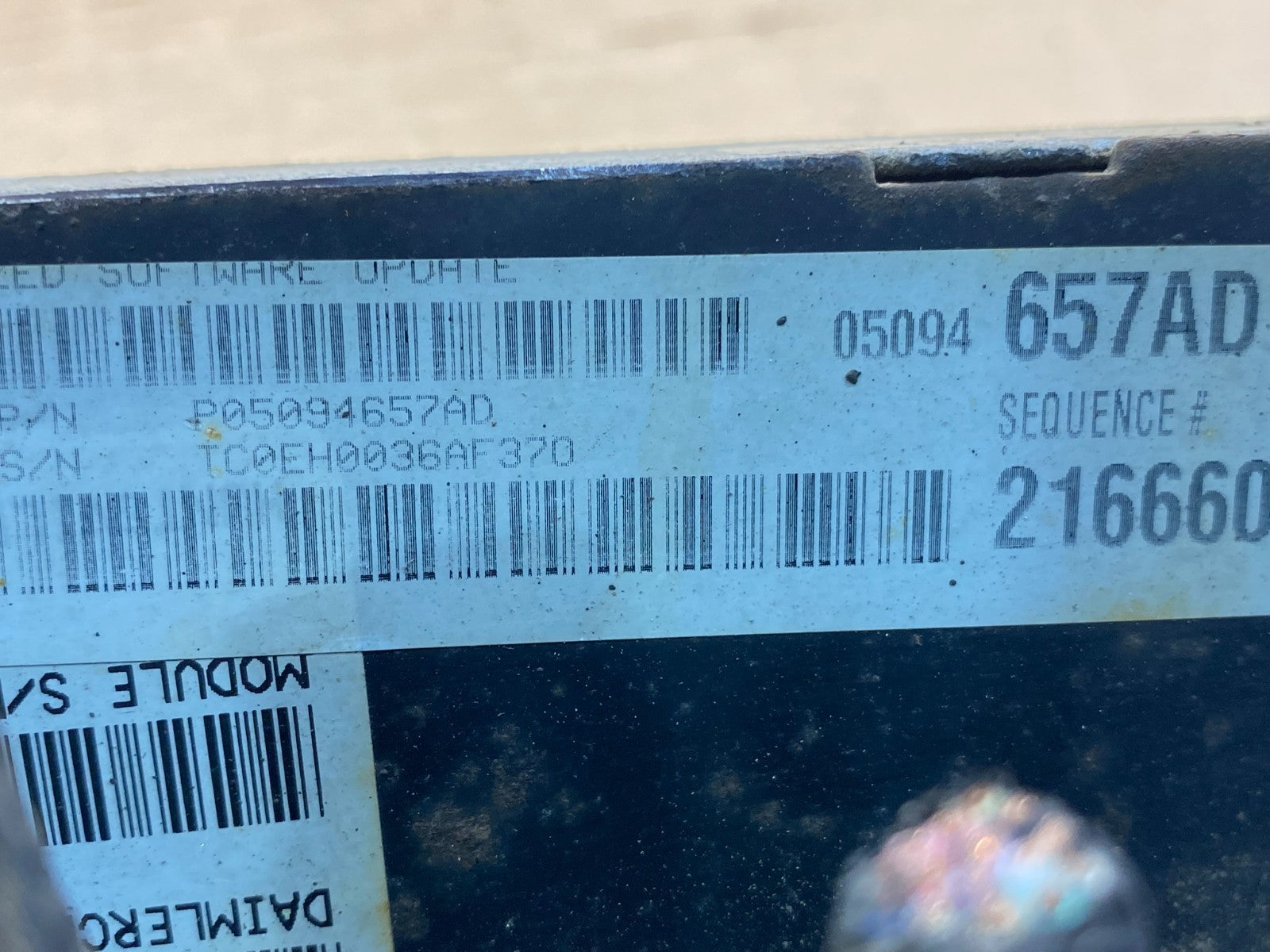 2006 Chrysler Town Country Caravan 3.3L Engine Control ECU p05094657ad AE8099 DG2