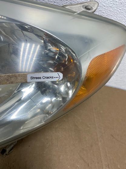 2003 to 2008 Toyota Matrix Left LH Side Halogen Headlight AC5770 DW4