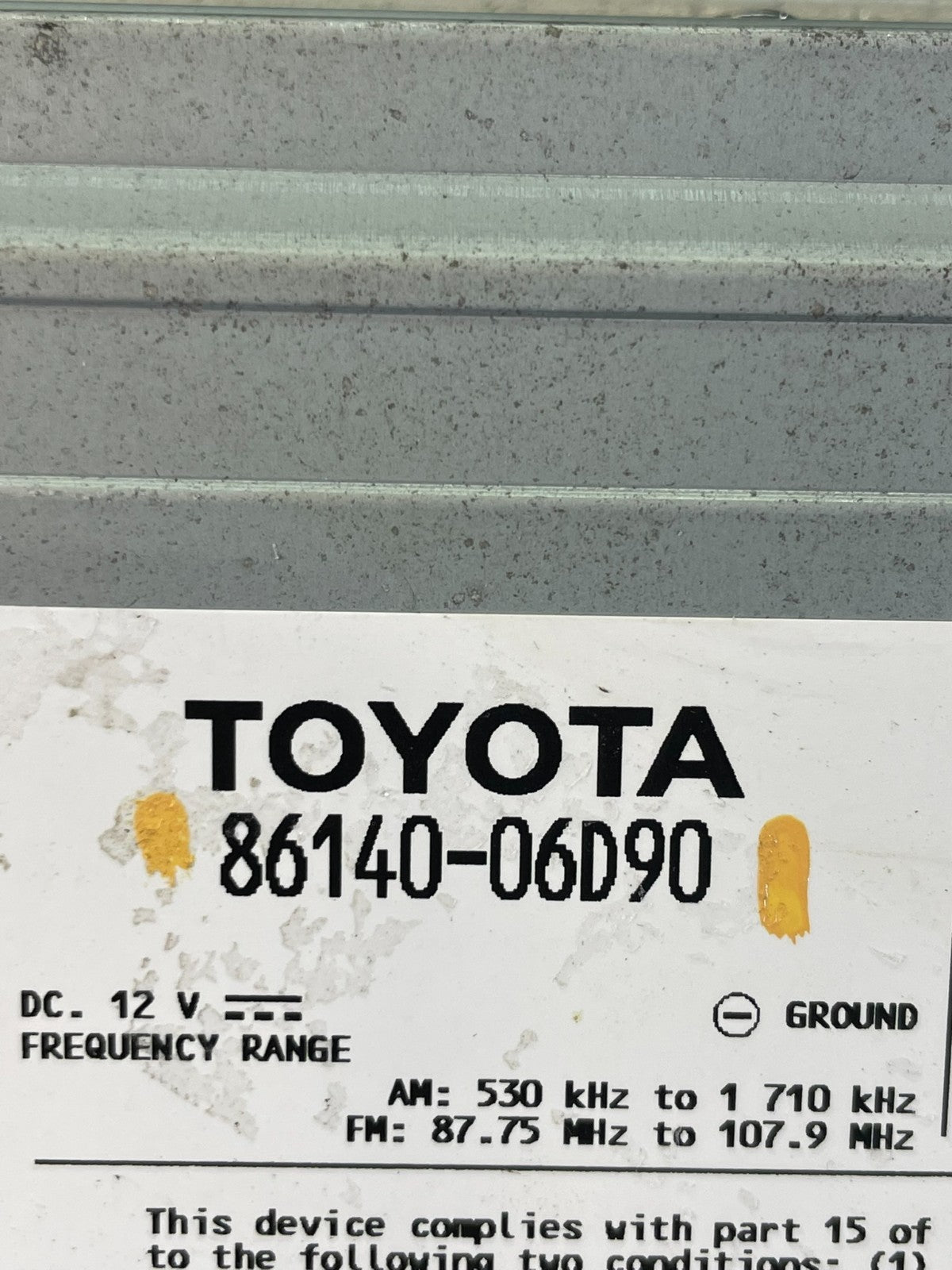 2021 to 2024 Toyota Camry Radio Touch Screen Display AC4876 DG9