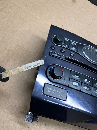 2009 to 2013 Infiniti G37 Radio Player Climate Control Panel Bezel Z0036 DG1