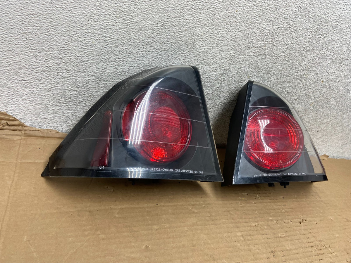 2001 2002 2003 Honda Civic Sedan Left+Right Set Black Tail Light ag9213 DG1