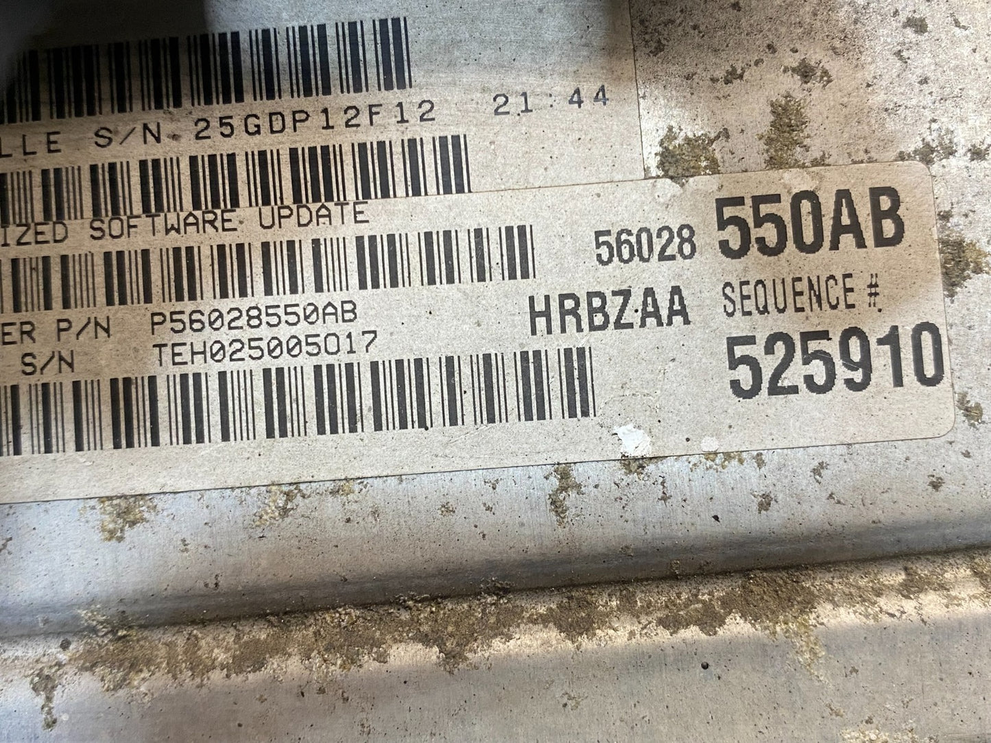 2001 Dodge Ram 1500 Engine Computer 5.9L ECM ECU af7716 DG2