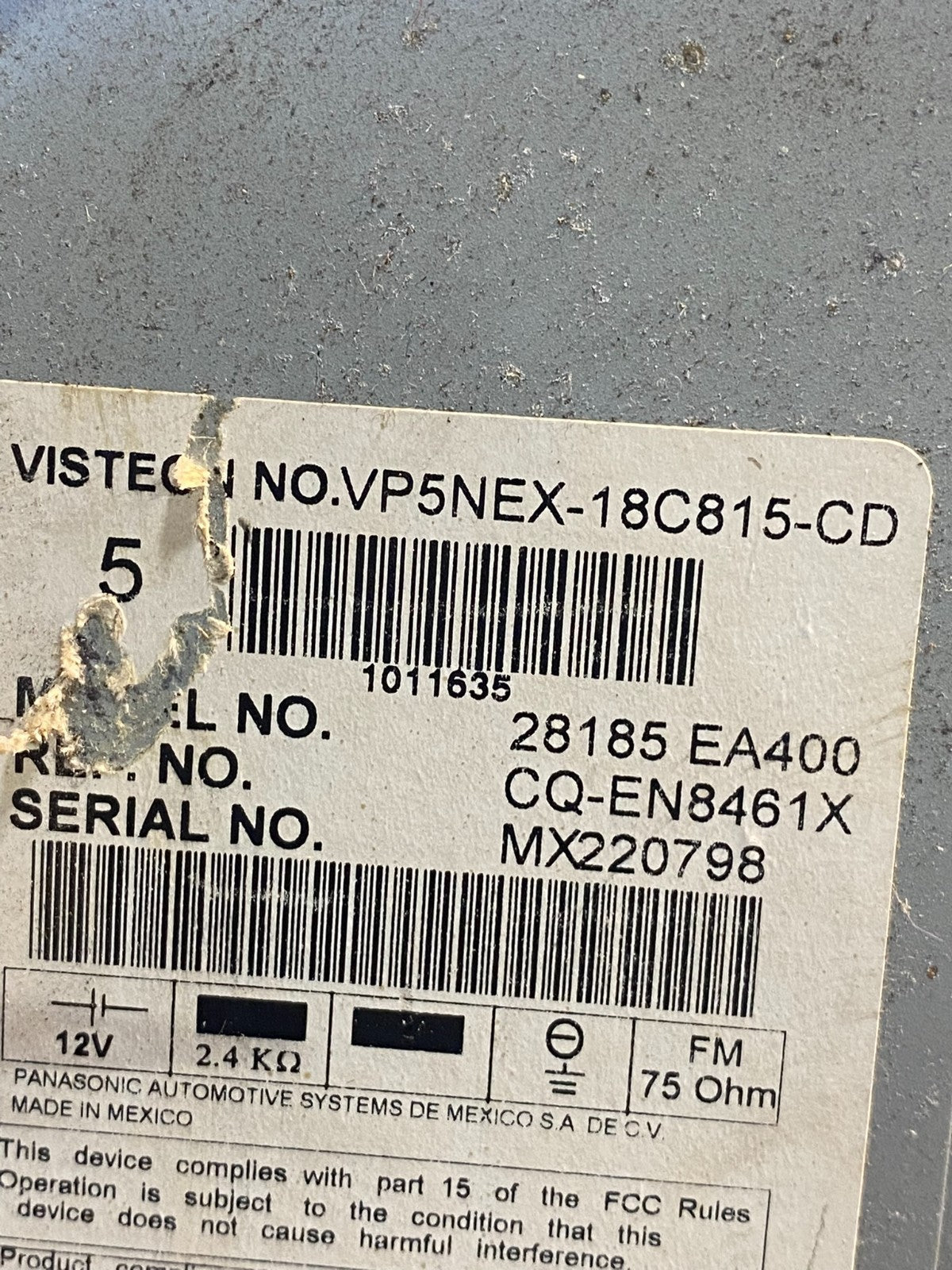 2005 to 2007 Nissan Xterra AM FM CD Player Radio Receiver AD1729 DG6