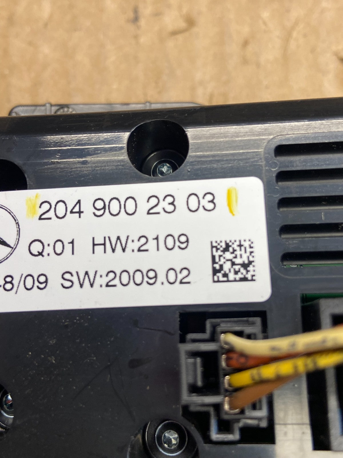2008 2009 2010 Mercedes C-Class C300 A/C AC Climate Control Panel AD2248 DG4