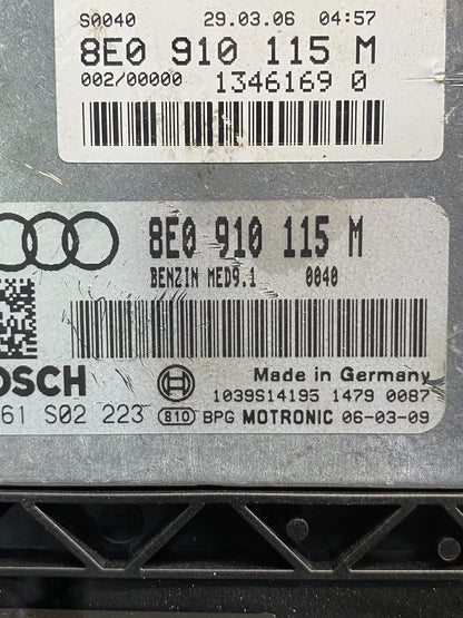 2006 2007 2008 Audi A4 2.0L Engine Computer Ecu Pcm Ecm Pcu AD9423 DG2
