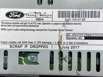 2017 2018 2019 Ford Escape Radio Receiver ID cj5t-19c107-fb ag1675 DG6