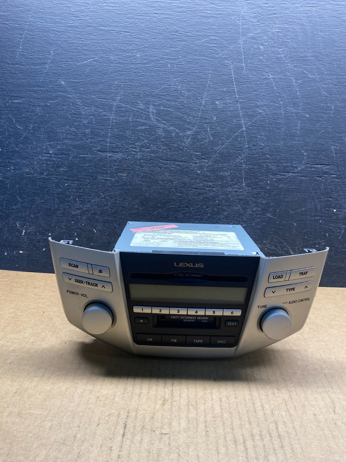 2006 Lexus RX400h Radio Casette AM-FM CD Player ah4984 DG0