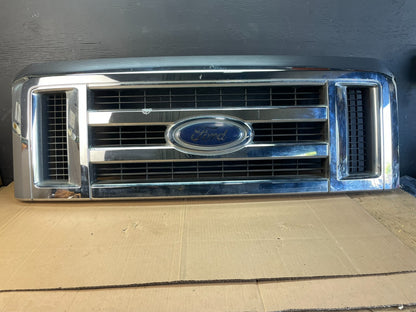 2008-2014 Ford Econoline E150 E250 Front Upper Chrome Grill Grille Oem ac2235 DG0