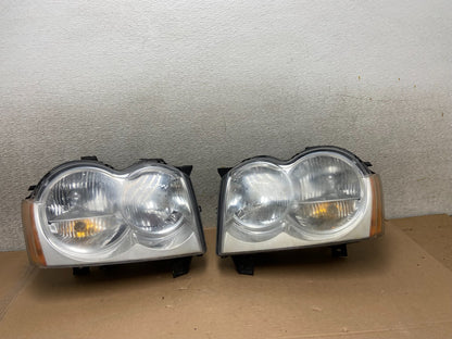 2005-2007 Jeep Grand Cherokee Left+Right Halogen Headlights AA9874 DW0
