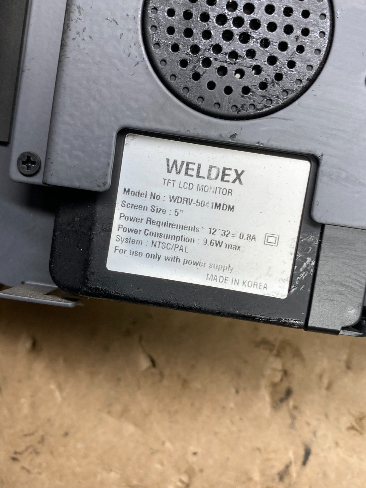 Weldex WDRV-5041M Backup Monitor Rv Fed Ex 5" Screen Working LCD Camera t4548 DG5