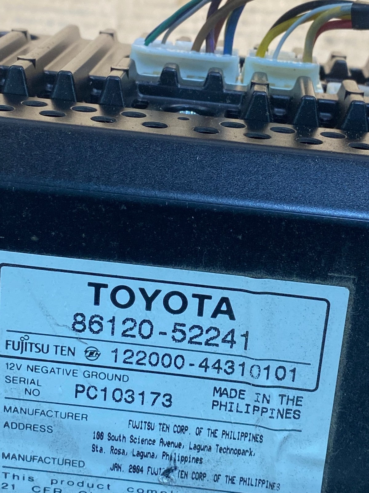 2001 to 2007 Toyota Highlander Climate Control Heater Radio Bezel AC6857 DG6