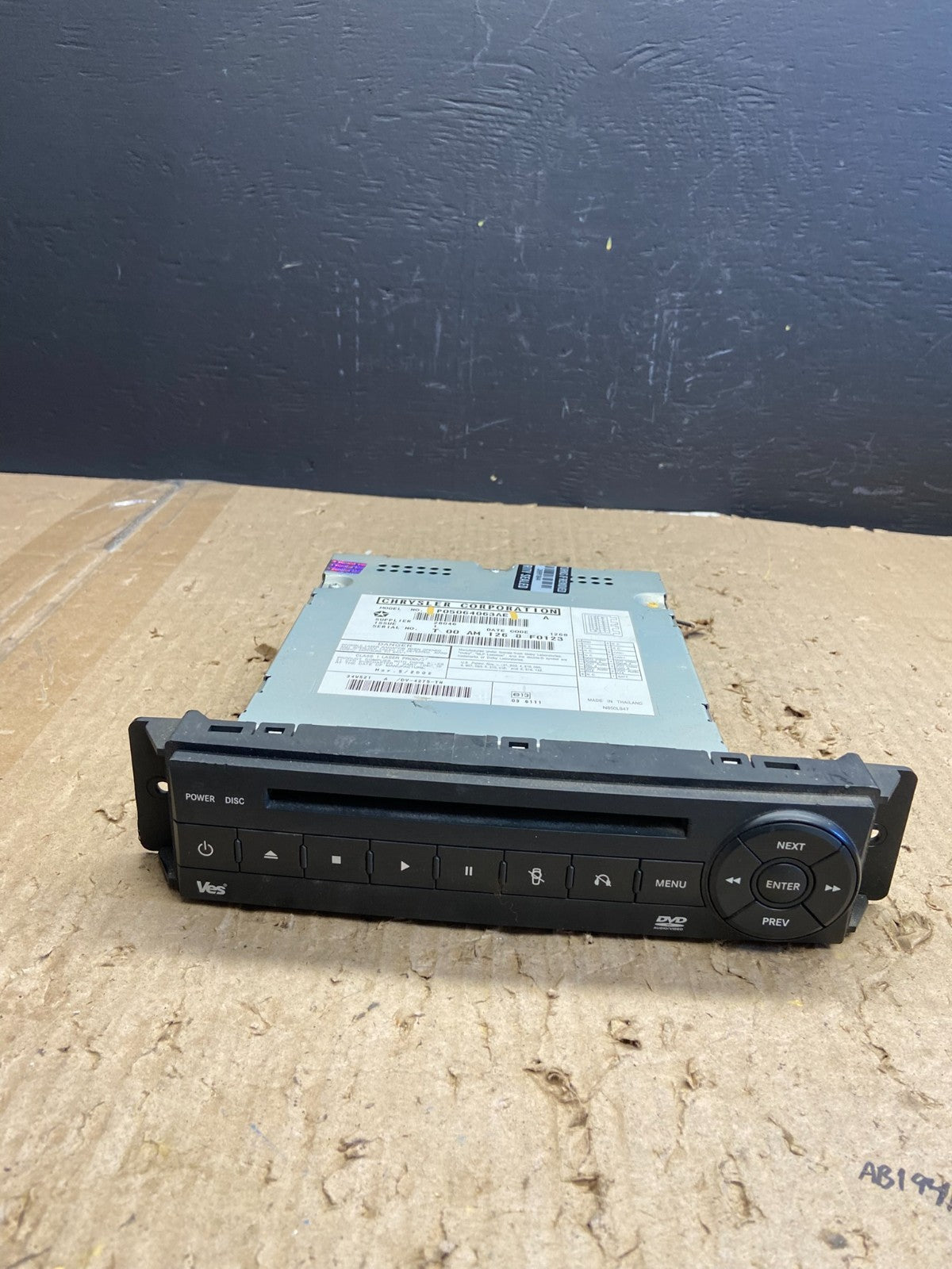 2008 to 2012 Chrysler Town Country DVD Player Receiver AB5836 DG0