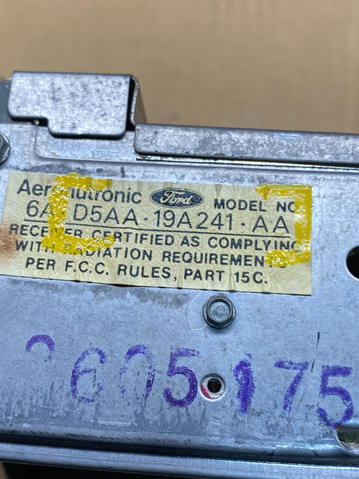 Ford AM/FM Stereo Radio Information N2774 PS6