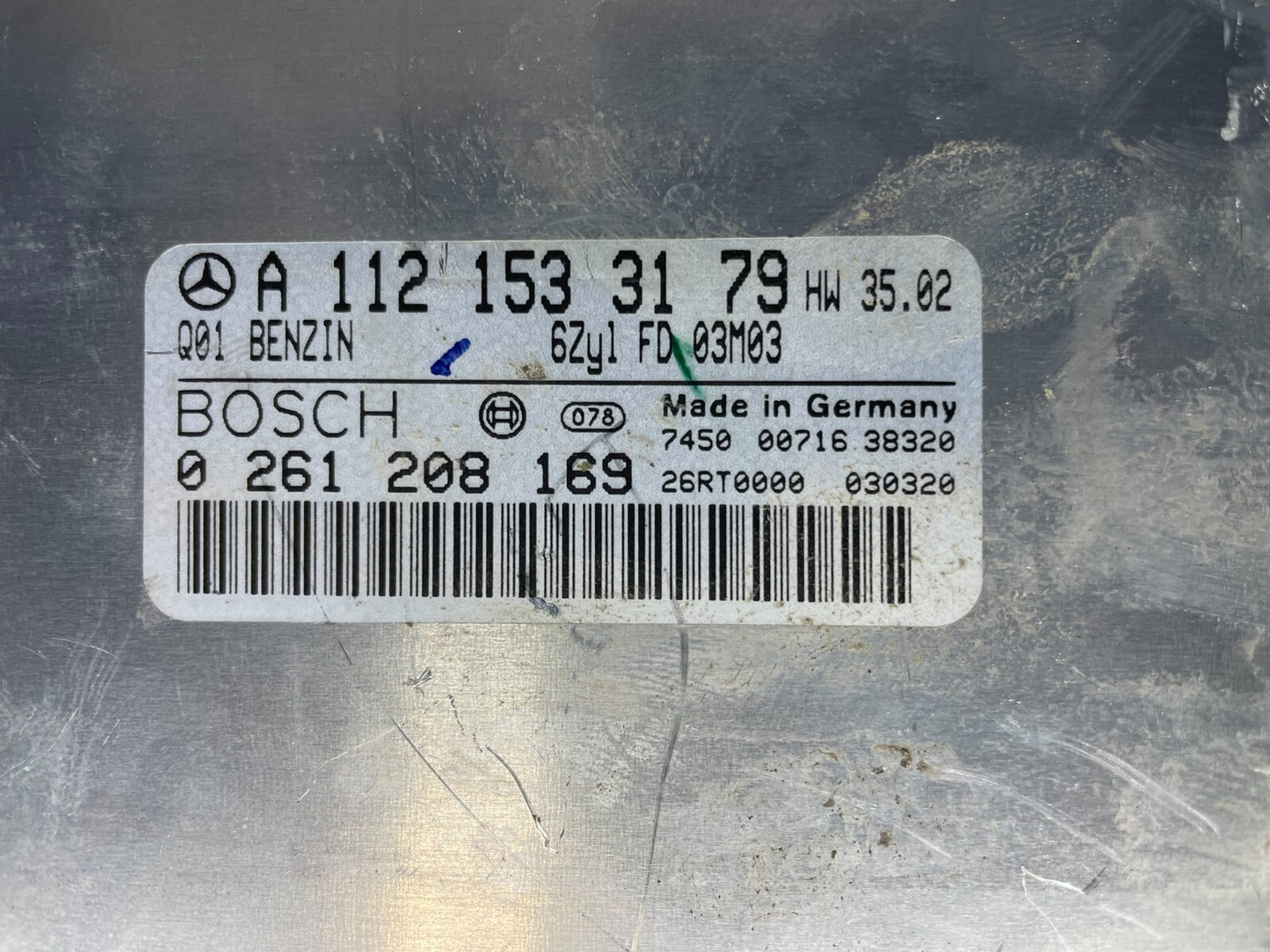 1999 to 2005 Mercedes E320 CLK320 Engine Control a1121533179 N7213 DG2