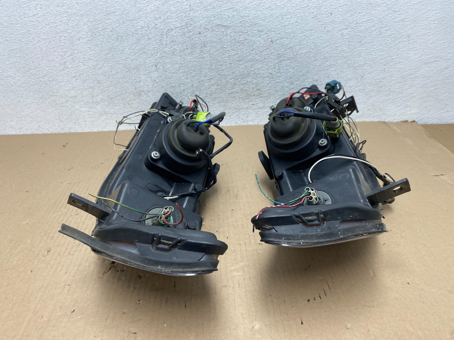 1998-2002 Honda Accord Black Left+Right Set Side LED Black Headlights AE7257 DW11