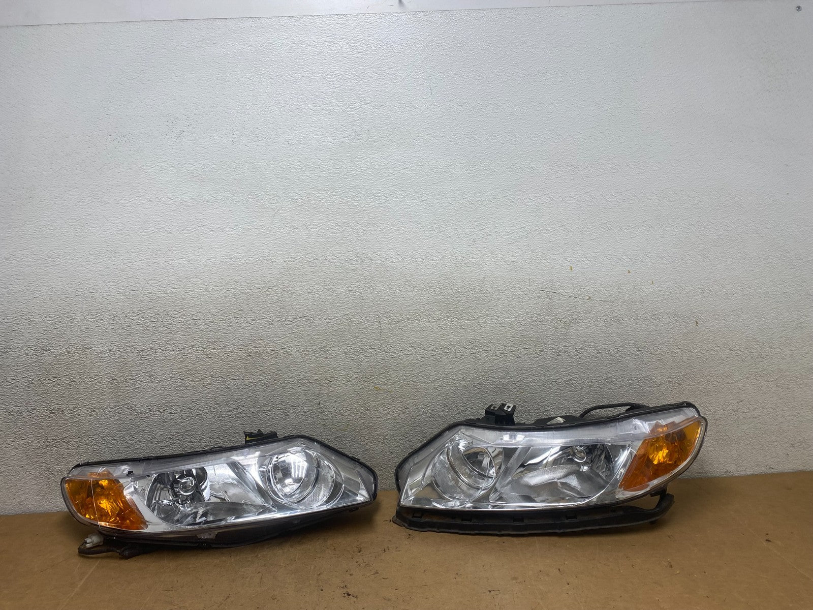 2006 2007 2008 Honda Civic Sedan Left+Right Headlights Halogen X5595 DW0