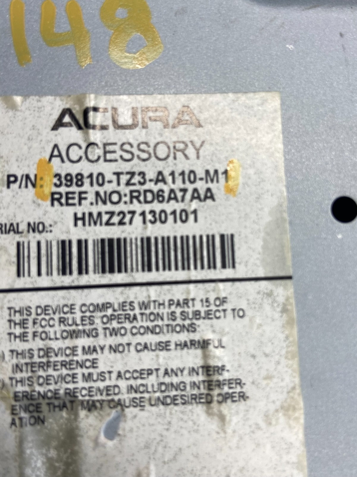 2018 Acura TLX Navigation Radio Screen Display AE4148 DG4