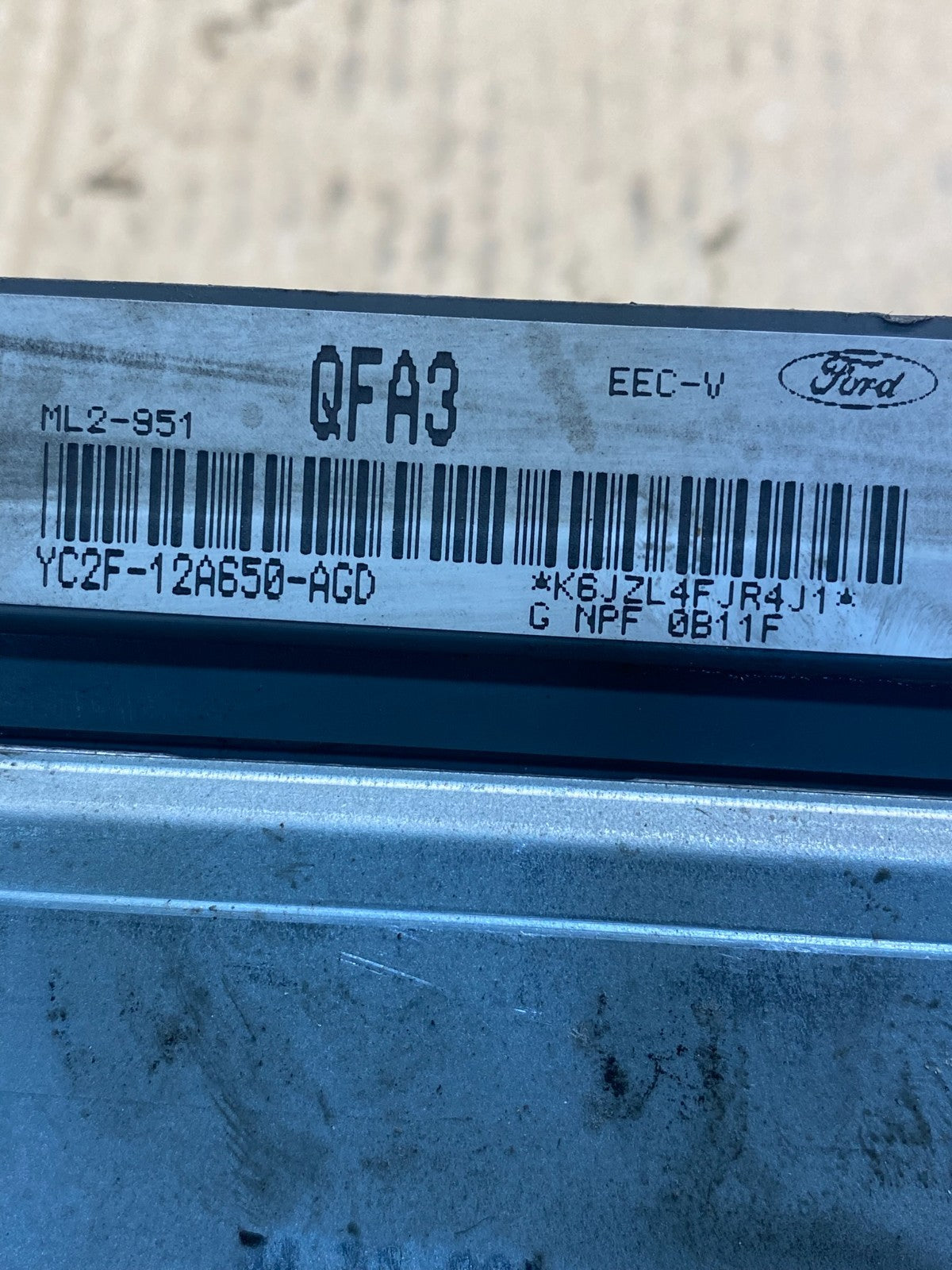 2000 Ford Van E250 4.2L Engine Control Unit ECU ECM Module ag1751 DG2