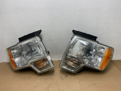 2009 to 2014 Ford F-150 F150 Left+Right Halogen Headlights AF4742 DW0