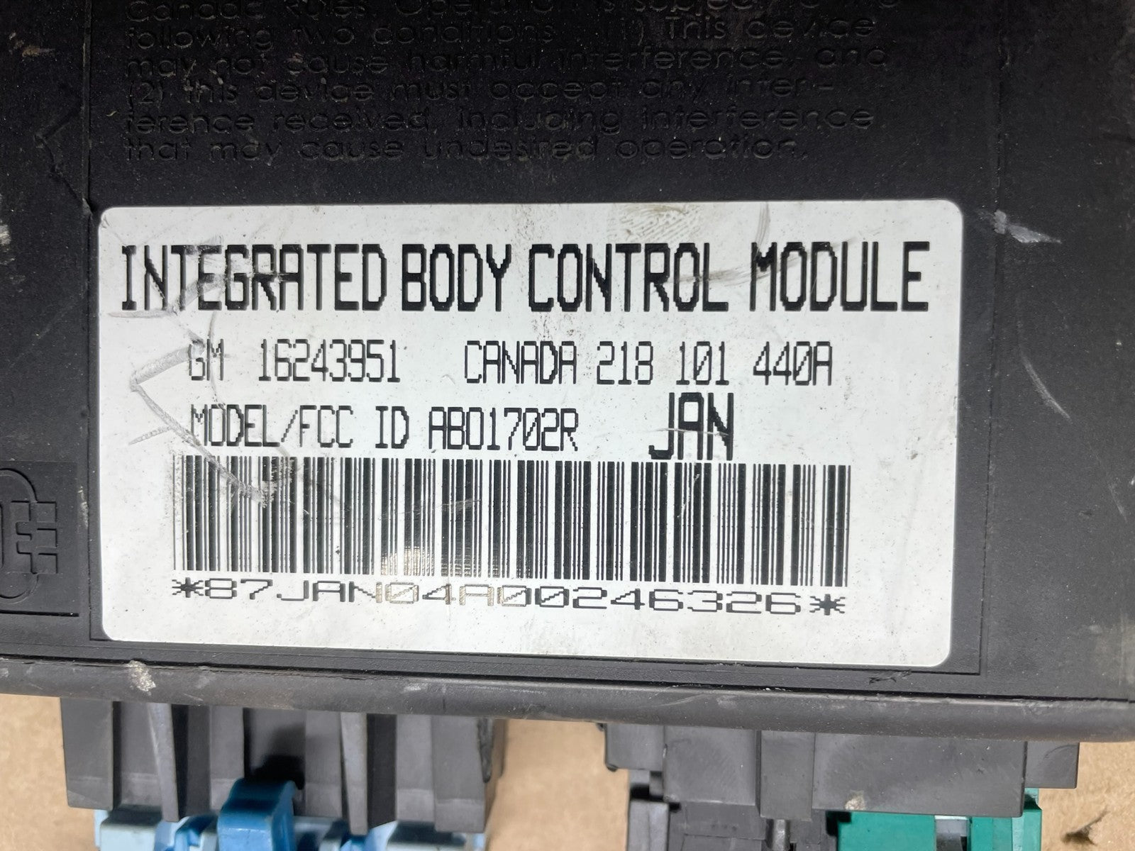 1996 Chevrolet Camaro Body Control BCM Module OEM p7563 DG2