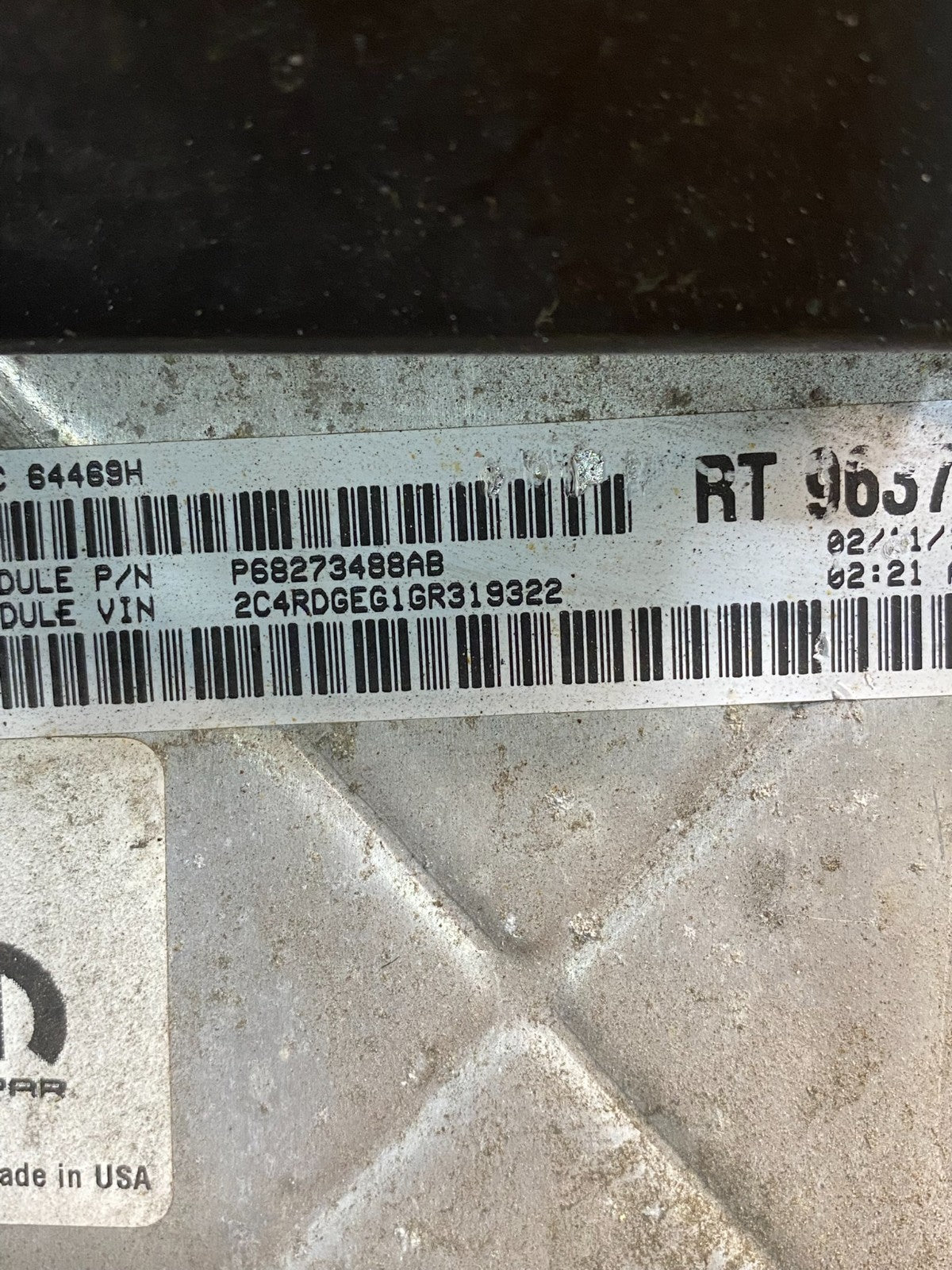 2016 2020 Dodge Caravan Engine Control Unit ECU ECM Module ag9719 DG2