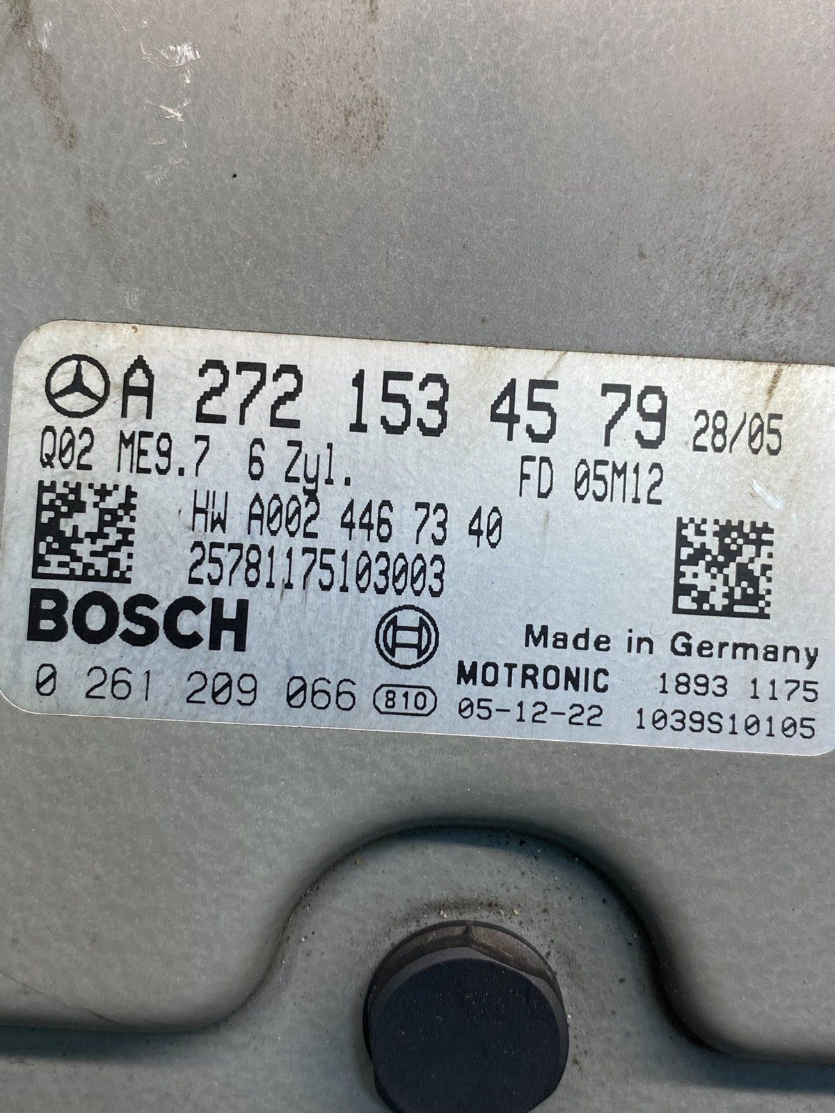 2006 to 2007 Mercedes 3.5L ECU E350 ML350 R350 Engine Computer Module ae0030 DG2
