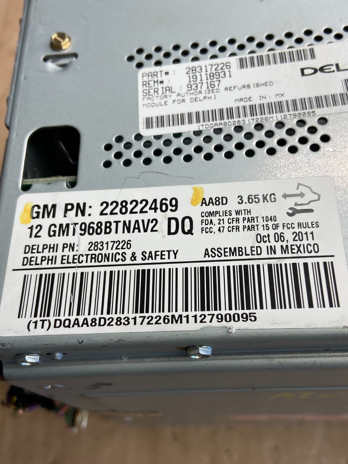 2011 2012 GMC Acadia Radio Display Screen AM/FM AUX AI6369 DG5