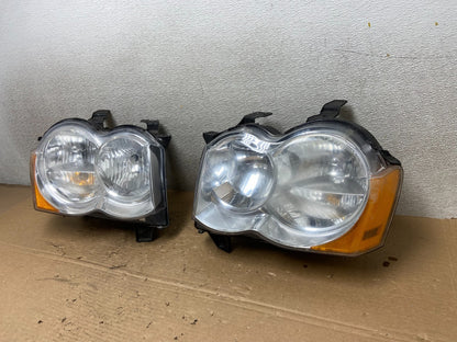 2008-2010 Jeep Grand Cherokee Left+Right Set Halogen Headlights AB4832 DW1