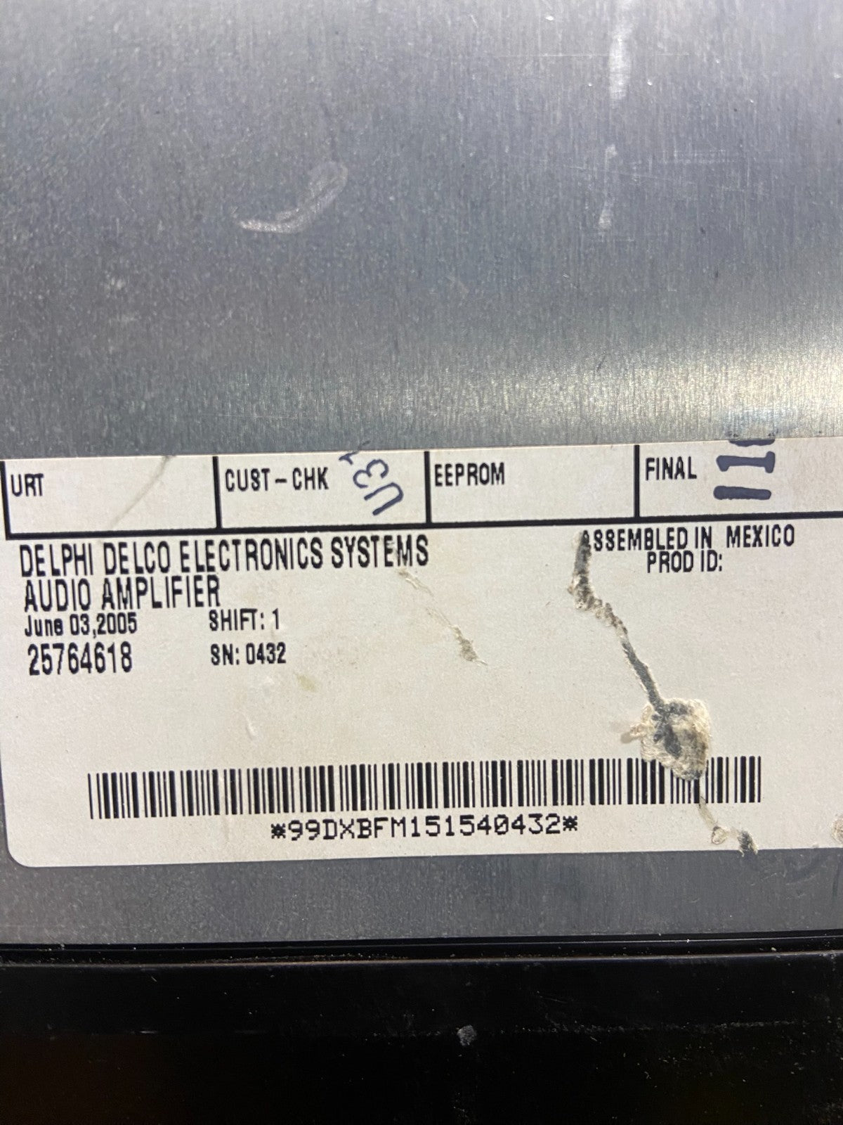 2008 to 2013 Cadillac CTS Stereo Audio Amplifier 25764618 Z9184 DG5