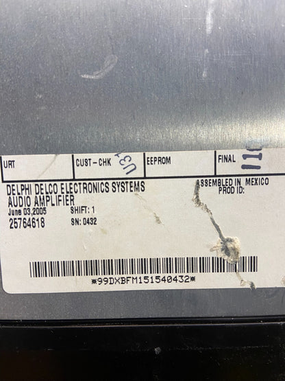 2008 to 2013 Cadillac CTS Stereo Audio Amplifier 25764618 Z9184 DG5