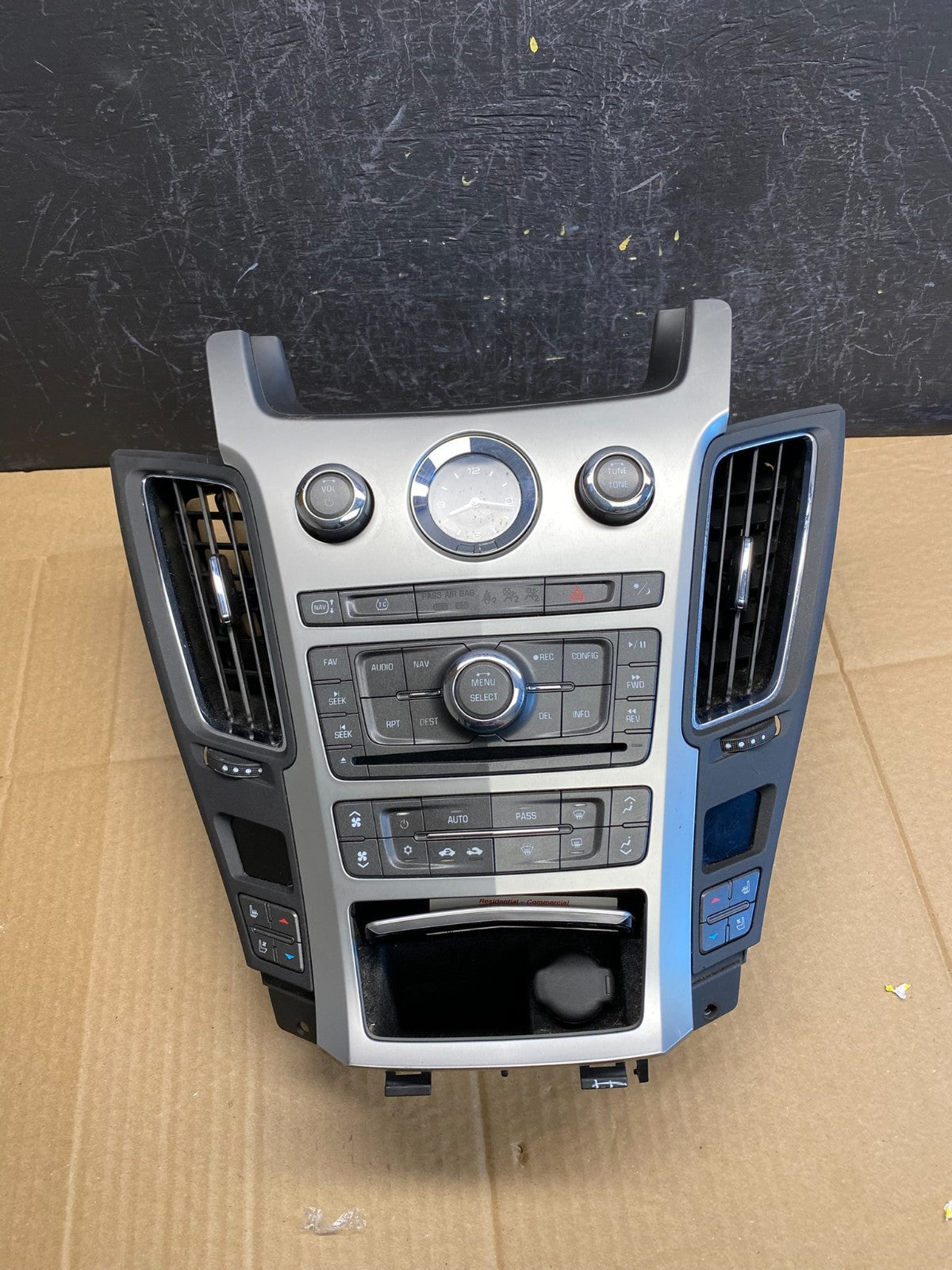 2008-2012 Cadillac CTS A/C Heater Radio Climate Control Panel Bezel OE AC9271 DG1