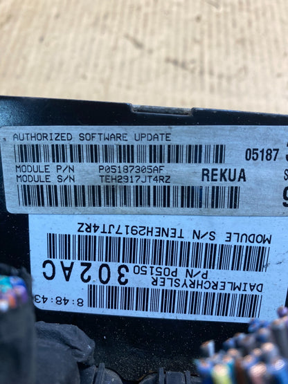 2008 Jeep Grand Cherokee Commander 3.7 Engine Computer ECU p05187305af AD5129 DG2