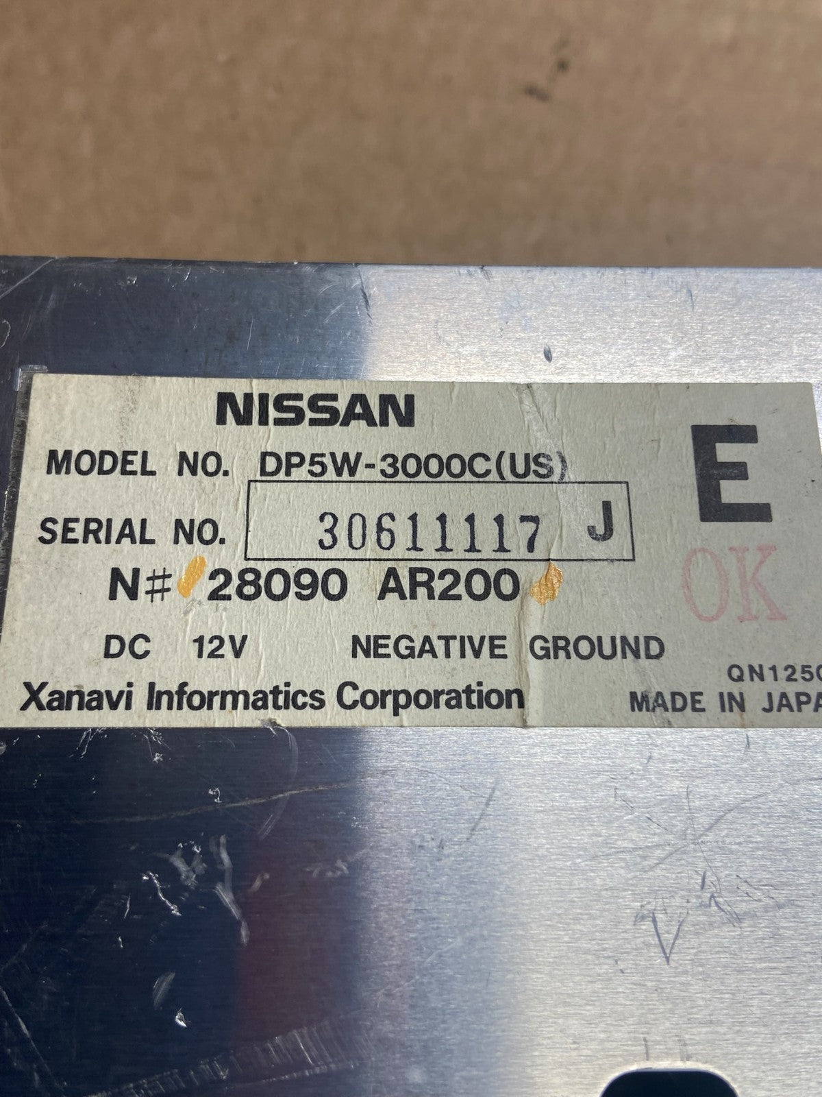 2003 Infiniti M45 Information Display Screen 28090 AR200 AF2445 DG7