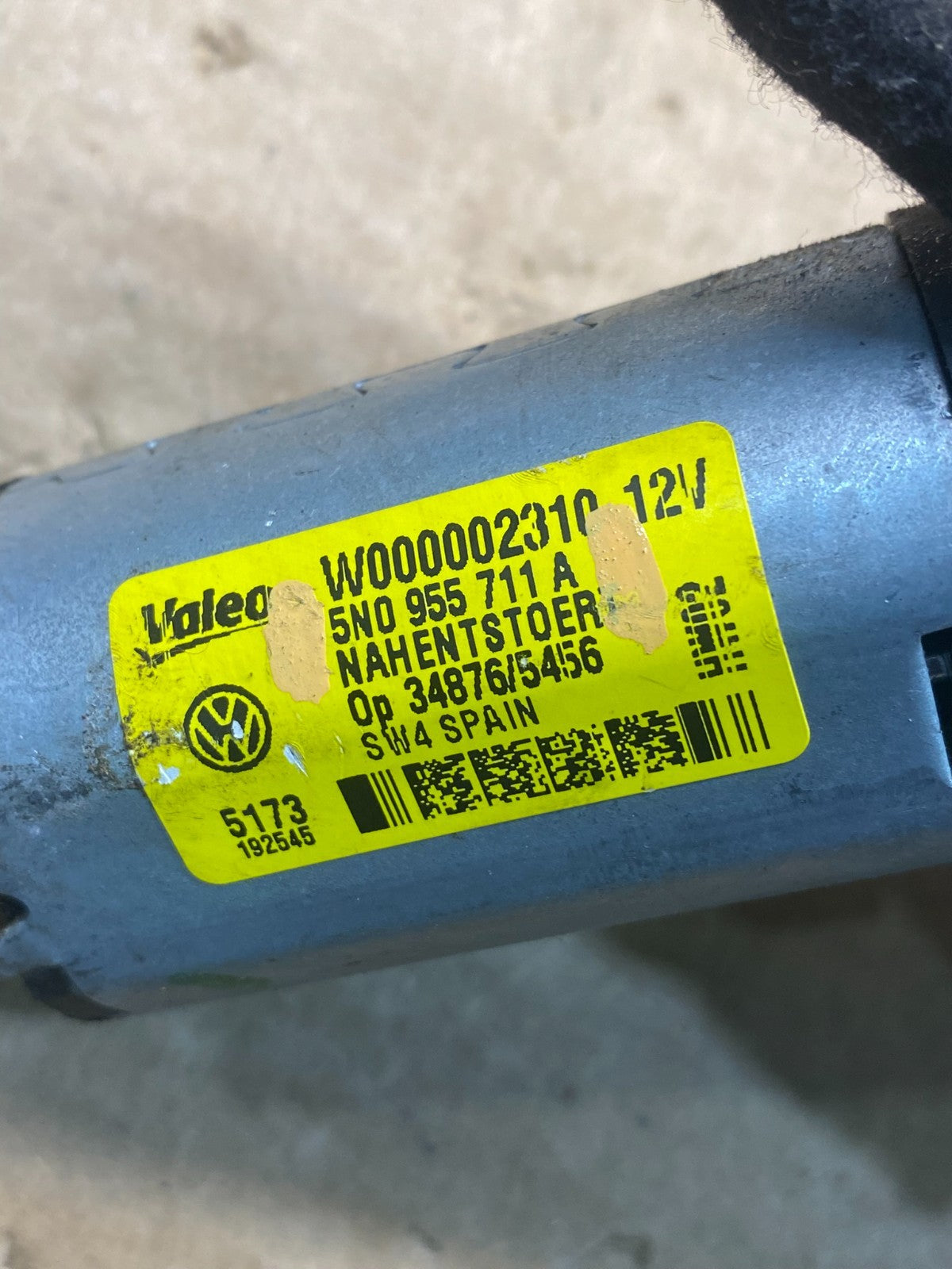 2011 to 2016 Volkswagen Tiguan Rear Window Wiper Motor AF6593 DG6