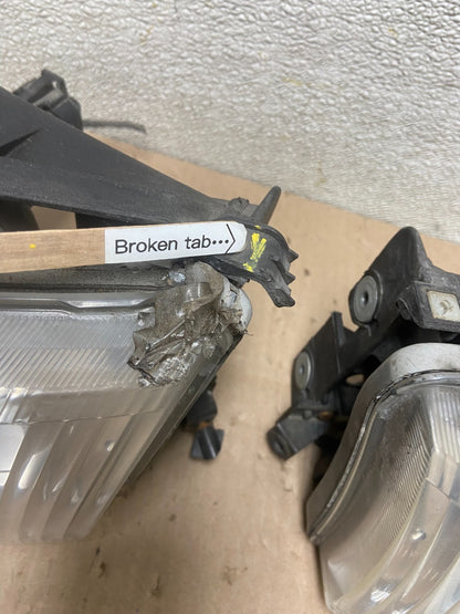 1997 - 1999 Nissan Maxima Left+Right Side Headlights Halogen OEM AA0566 DW4