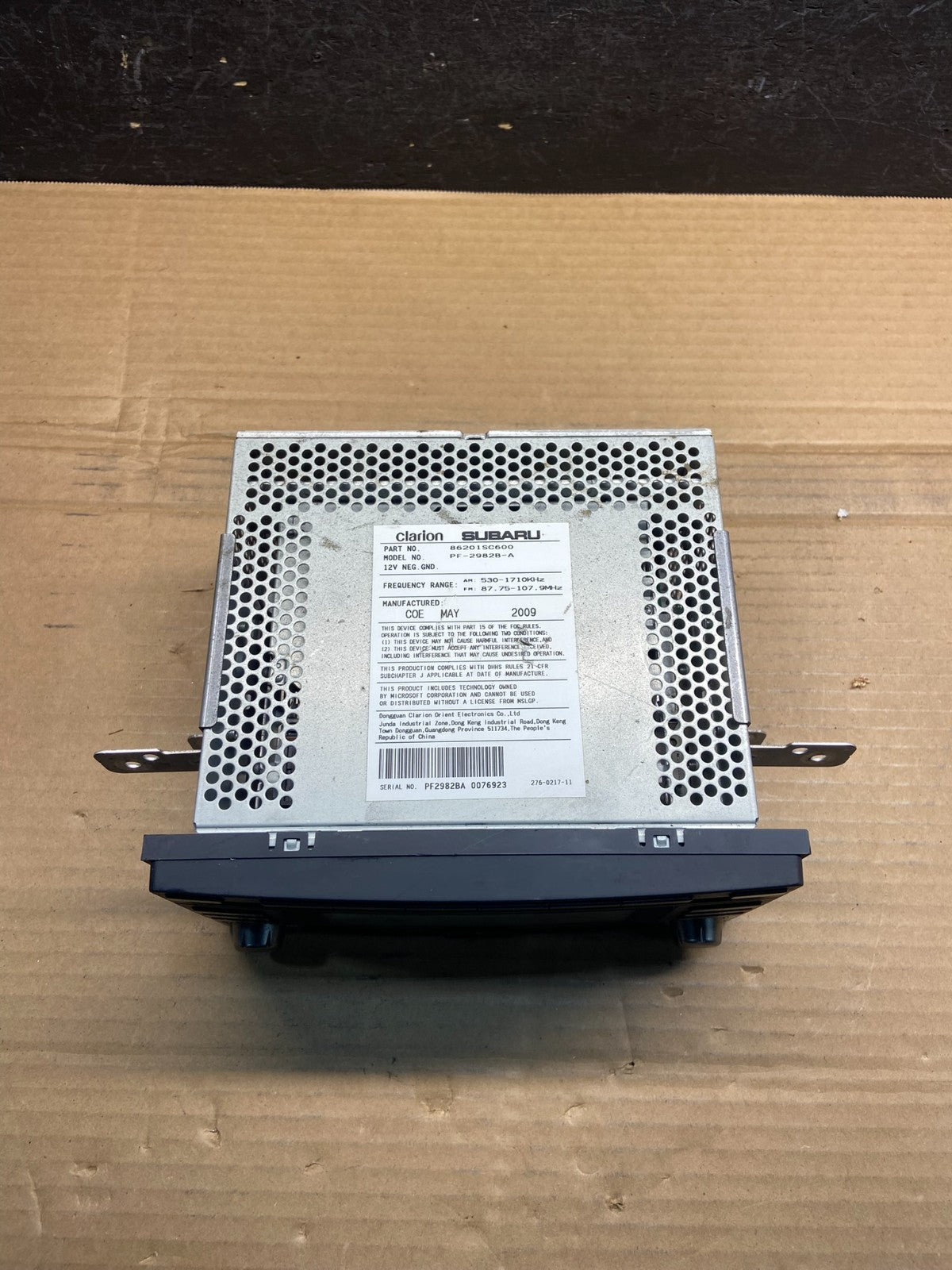 2009 to 2013 Subaru Forester Radio CD Player AUX AM/FM AE2540 DG3
