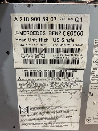 2015-2017 Mercedes W212 E350 CLS550 Command Head Navigation Radio CD ai0366 DG6