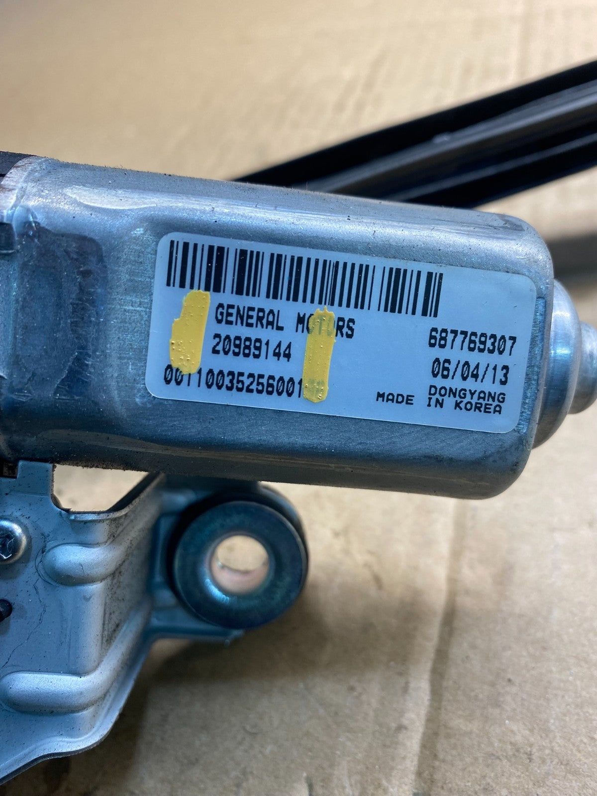 2009-2017 Chevrolet Traverse Rear Glass Windshield Wiper Motor ab4226 DG6